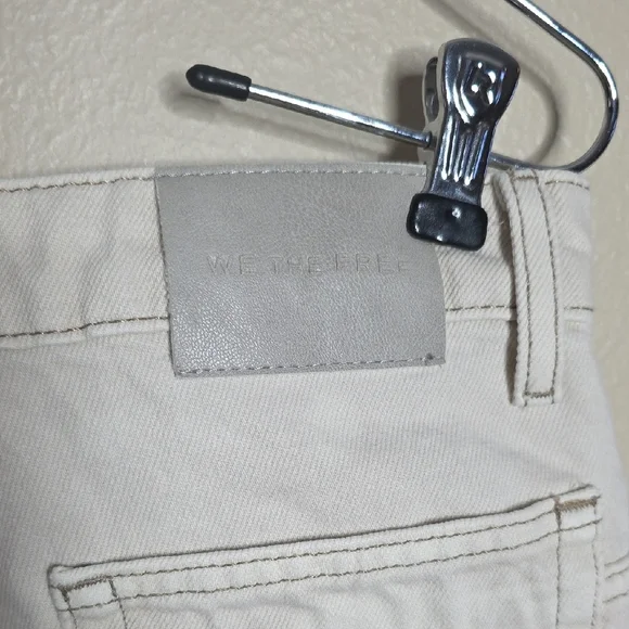 We The Free Jeans Deep Trance Dropped Boyfriend Wide Leg Denim Cream Size 24 - Picture 8 of 14